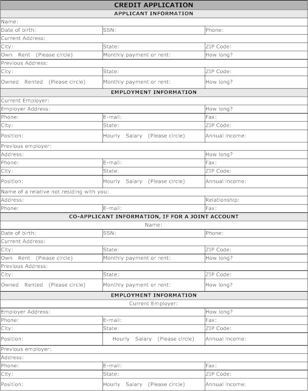 Definition Application Form Wikipedia, Credit Application Form, Definition Application Form Wikipedia