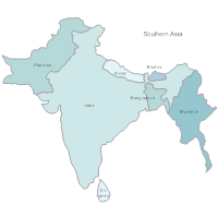 Southern Asia Map