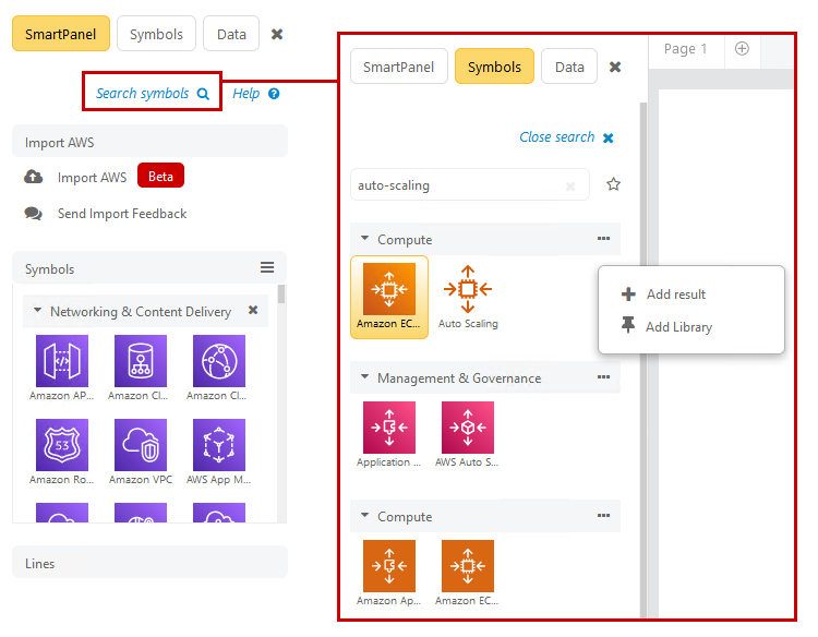 AWS symbol search