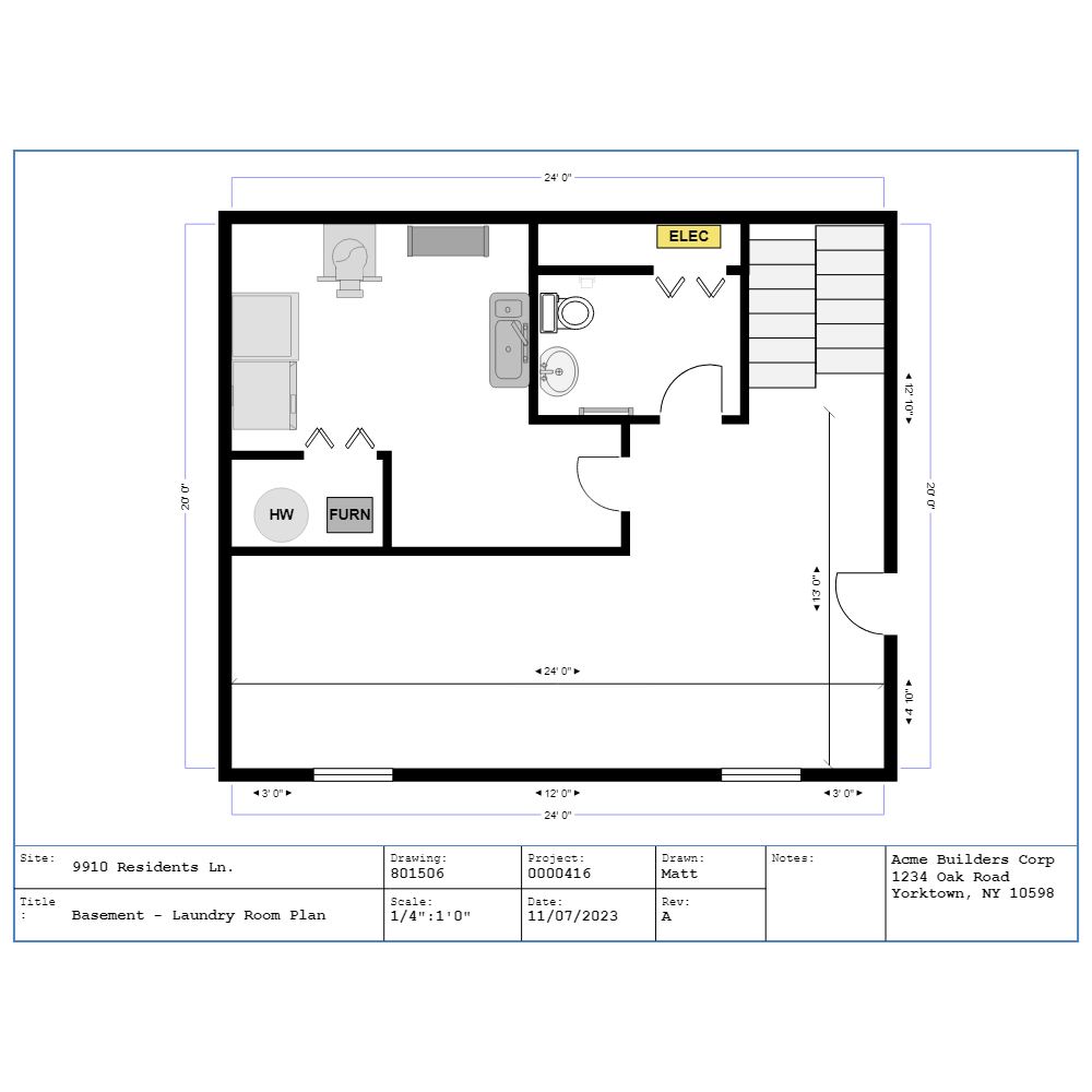 Example Image: Basement Laundry Room