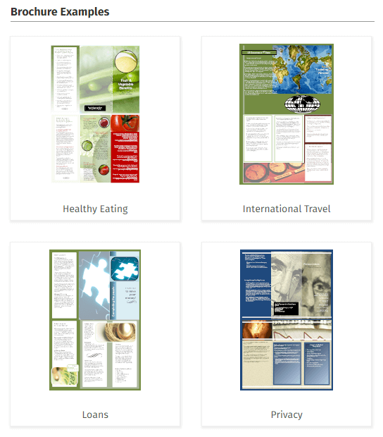 Brochure templates