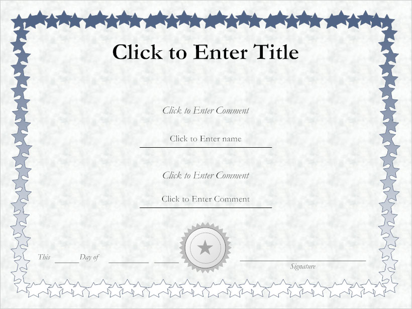 Decorated certificate