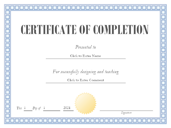 computer institute certificate design