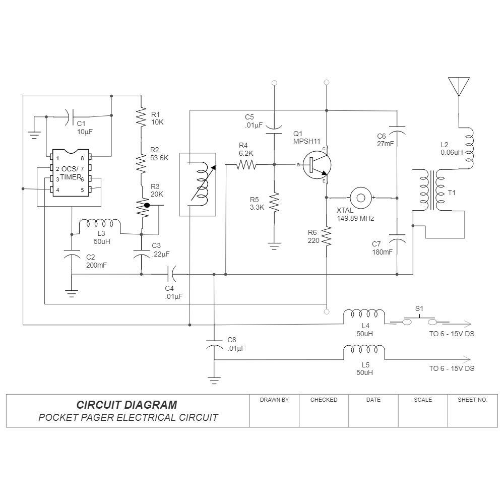 Example Image: Circuit Diagram - Pocket Pager