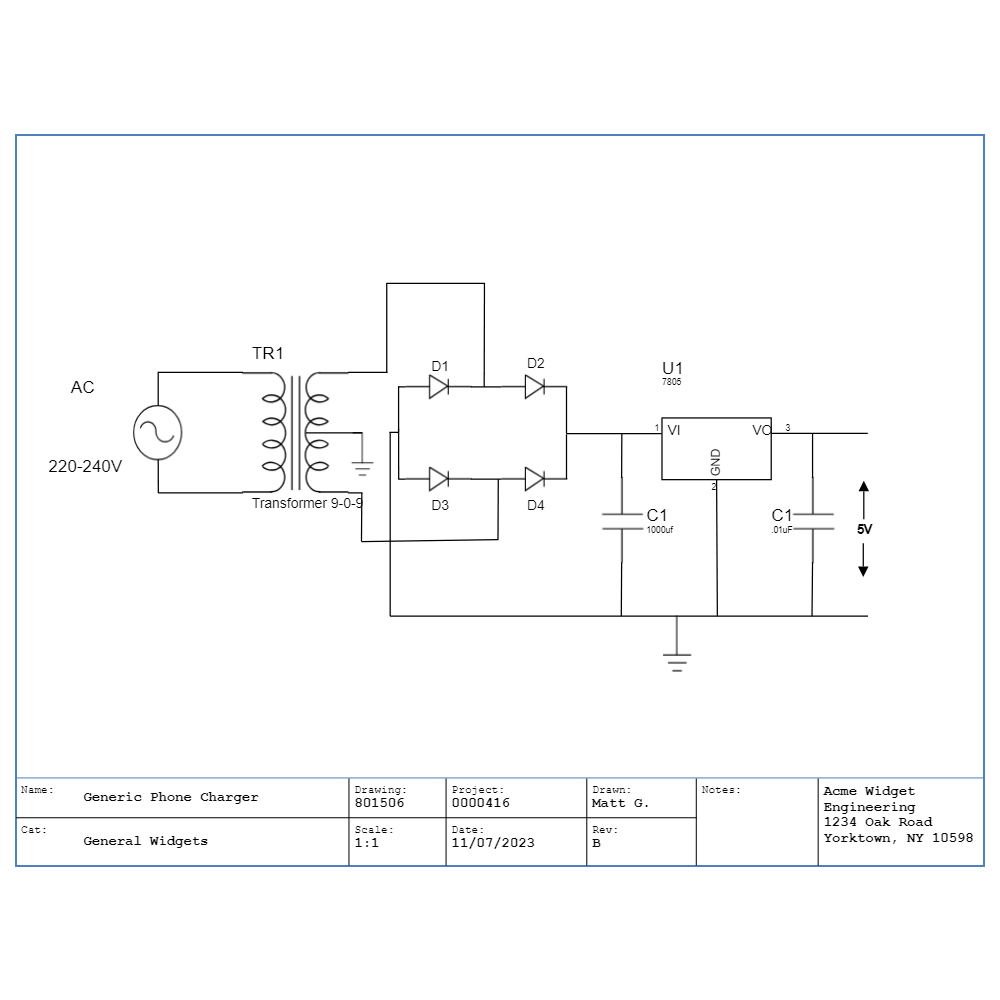 Example Image: Phone Charger Wiring Diagram