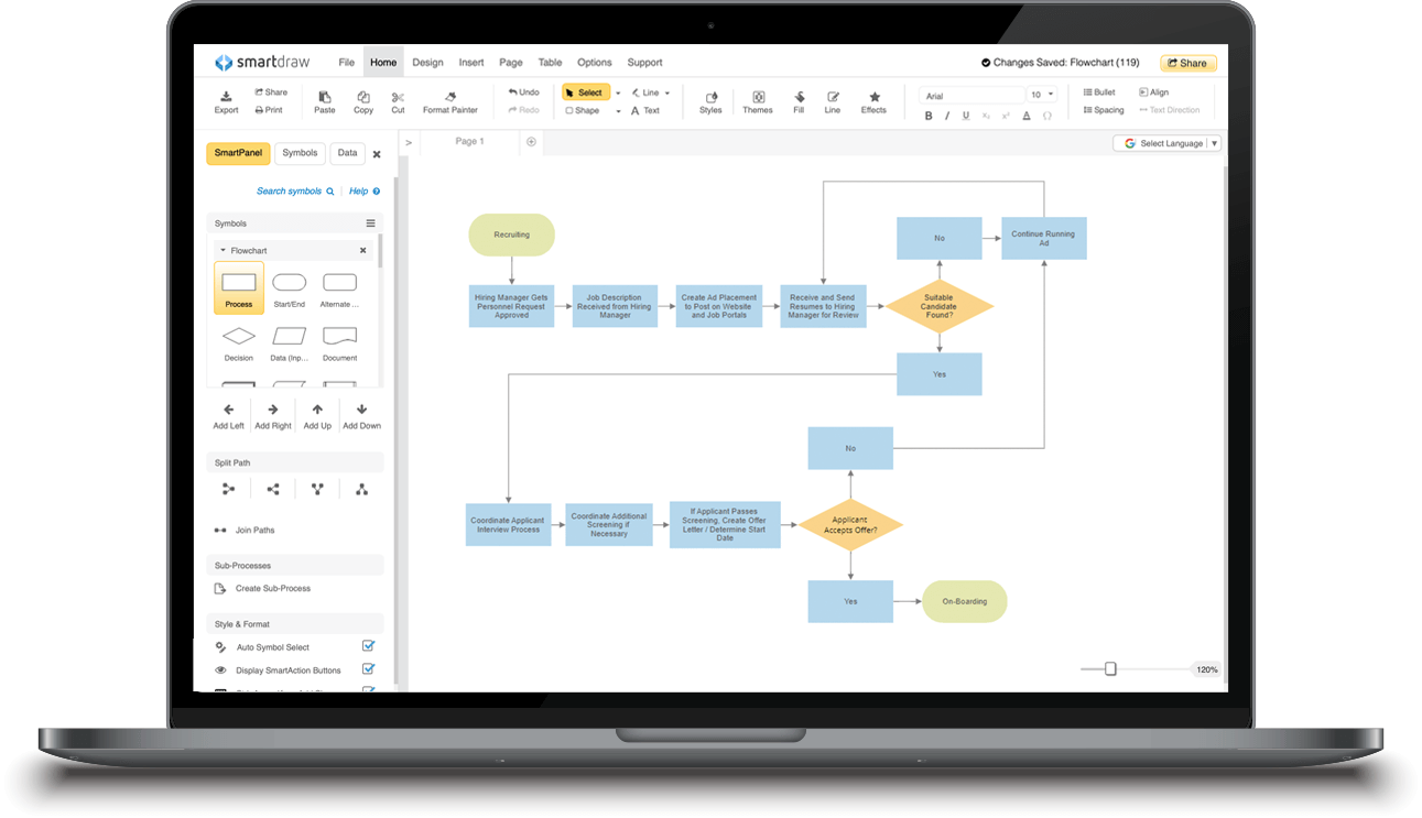Smartdraw Create Flowcharts Floor Plans And Other Diagrams On Any Device