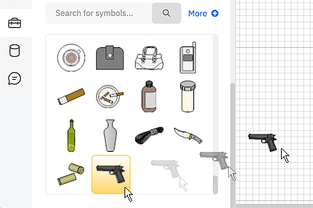 Crime scene diagram symbols