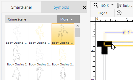 Crime scene diagram controls