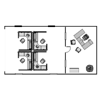 Small Office - Cubicle Floor Plan Example
