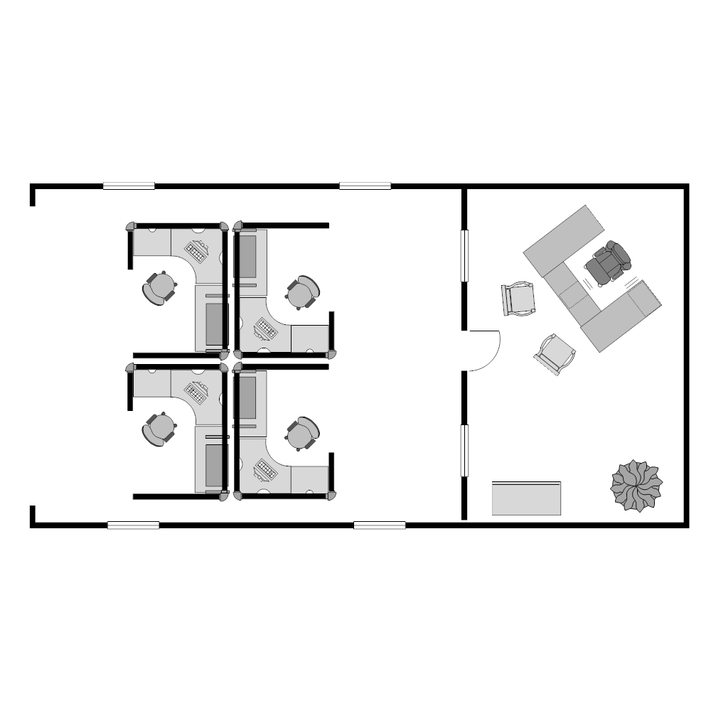 Small Office Cubicle Floor Plan Example