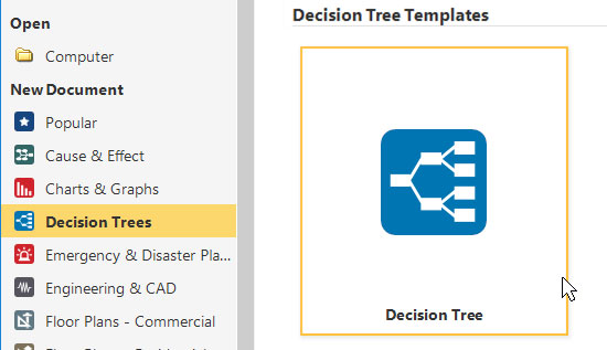 Decision tree template