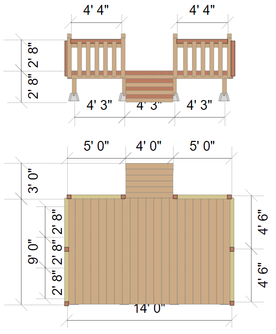 Deck elevation