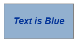 Blue text