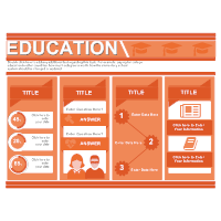 Education Infographic with Columns