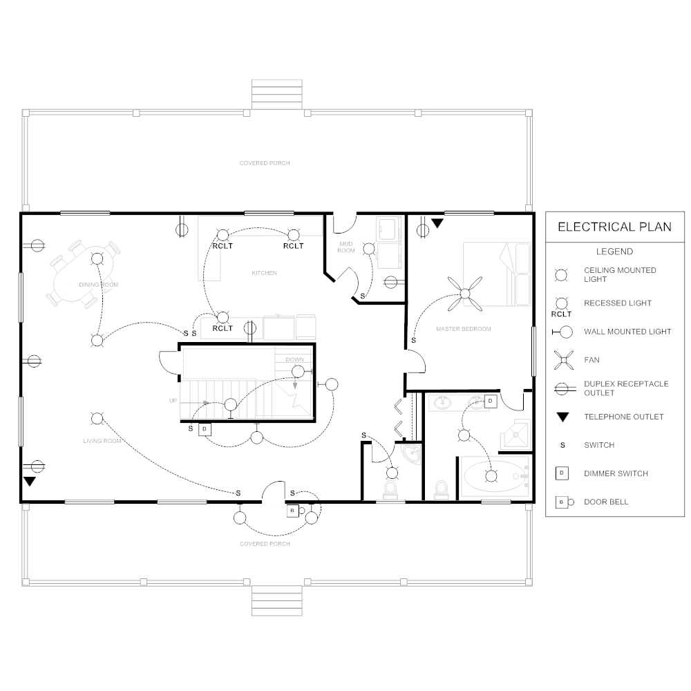 Download CAD Drawing of House Electrical Wiring Plan in DWG Format - Cadbull