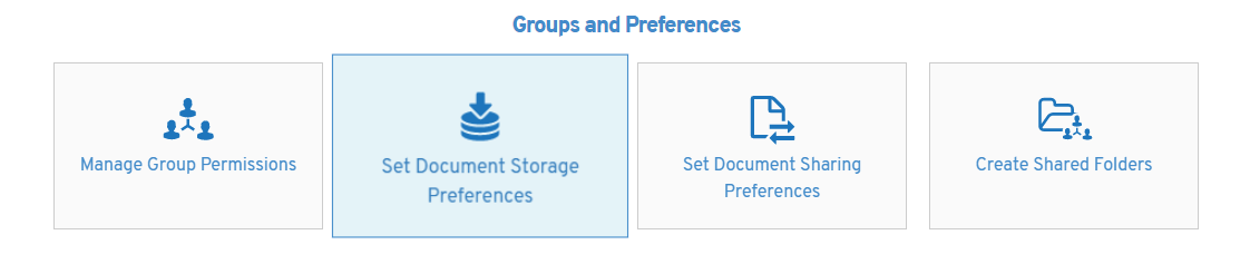 Choosing storage preferences