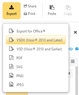 Export Visio files