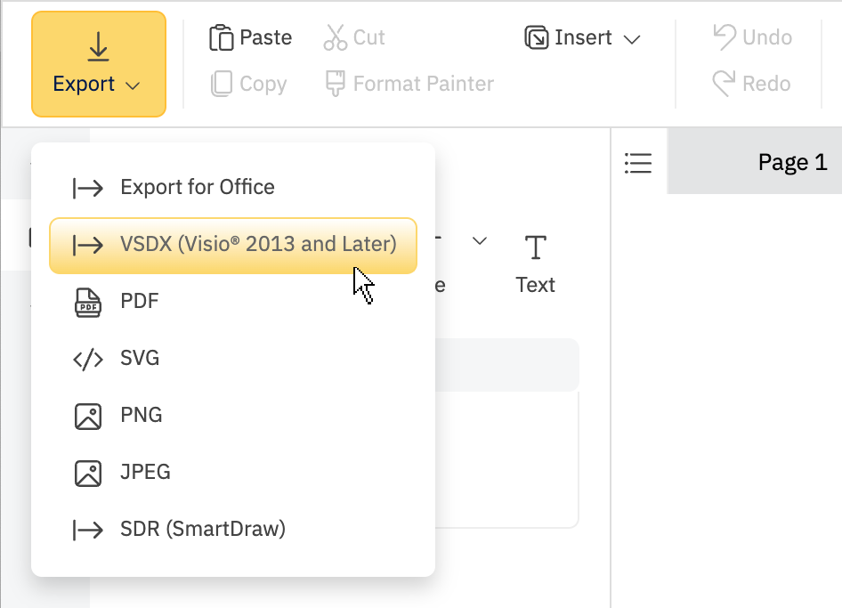 Export Visio files