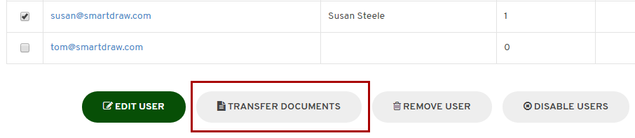Choose to transfer documents