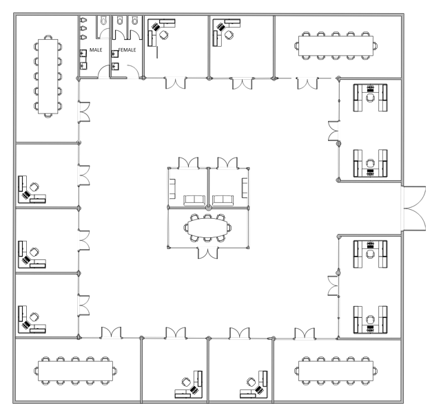Converted Floor Plan in SmartDraw