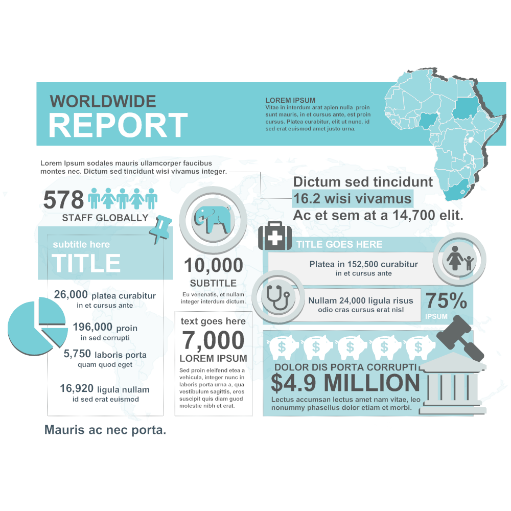 Example Image: Worldwide Report Infographic Template