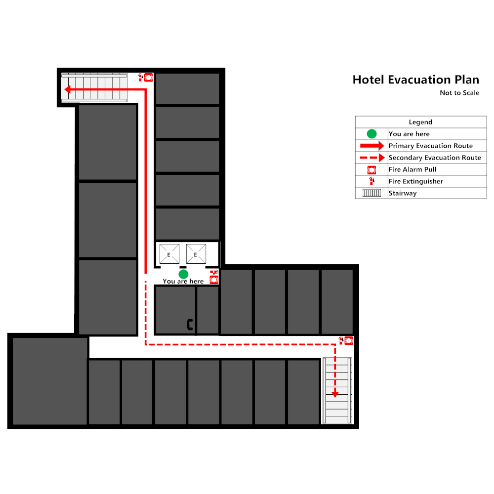 Example Image: Hotel - Elevator Evacuation Plan