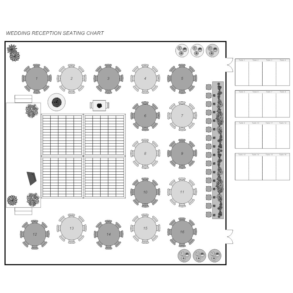 Example Image: Wedding Reception Plan