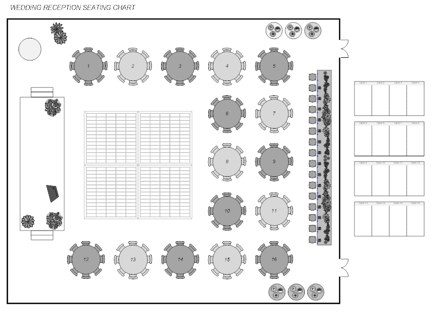 Event plan seating chart