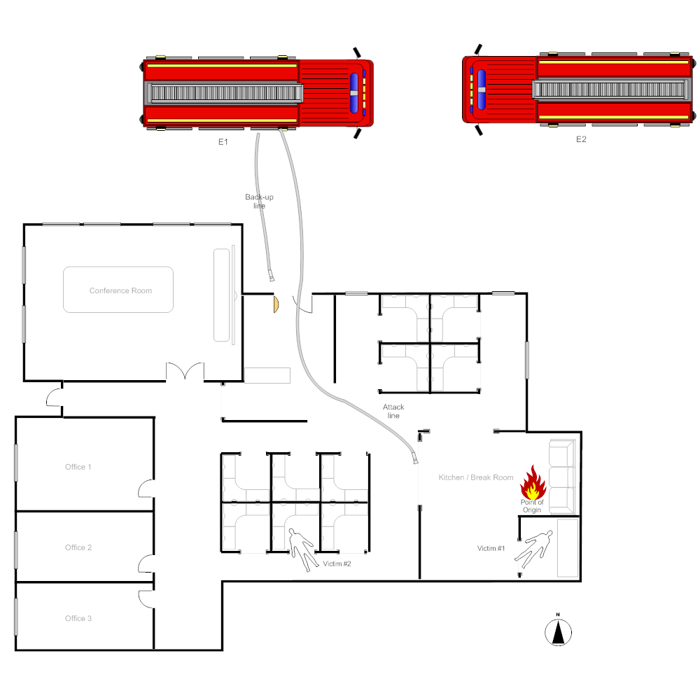 Example Image: Office Fire Scene