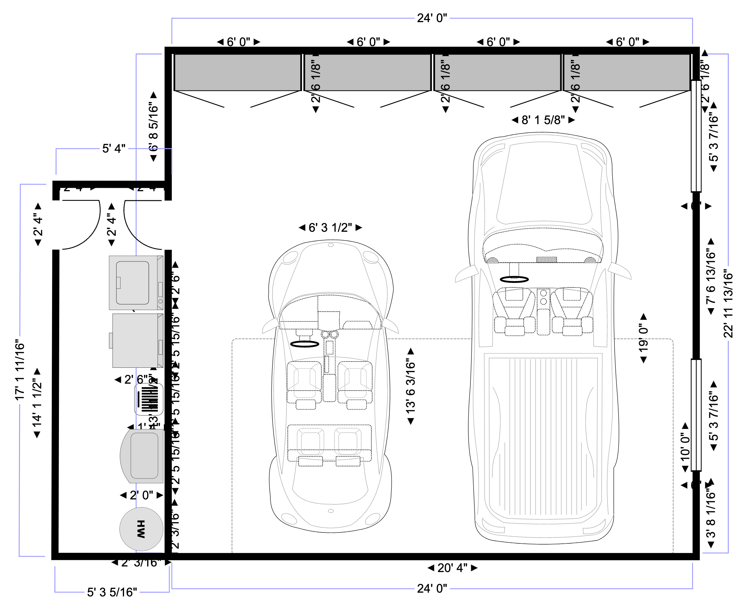 Garage floor plan example