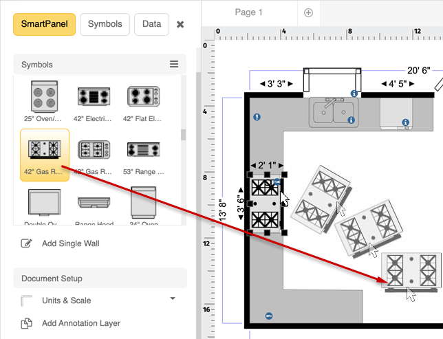 Floor plan oven