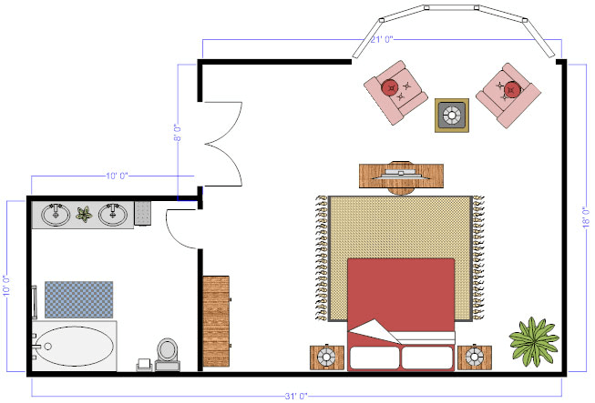 studio room design layout