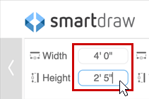 Floor plan size input