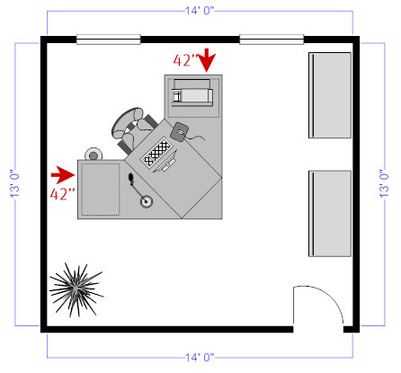 Office floor plan space