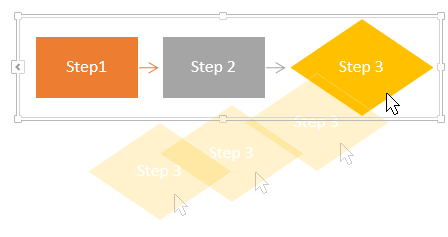Move shapes for a flowchart in Word