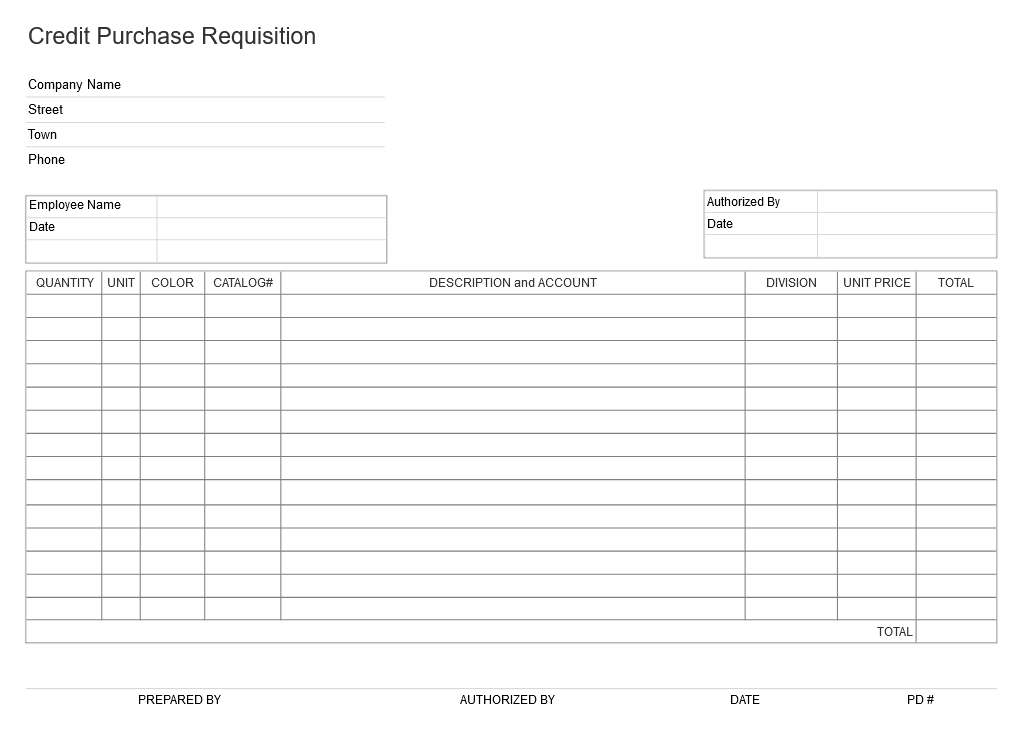 Business form example