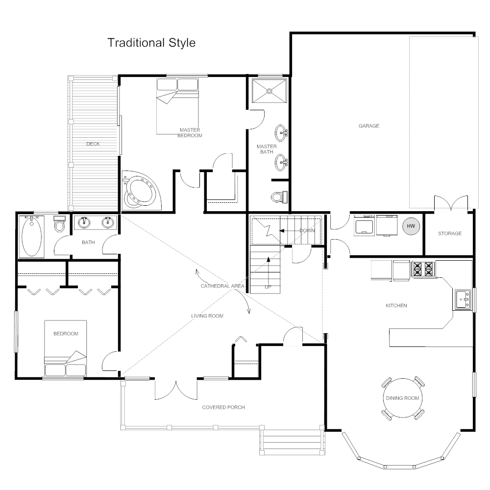 Example Image: House Plan - Traditional Home