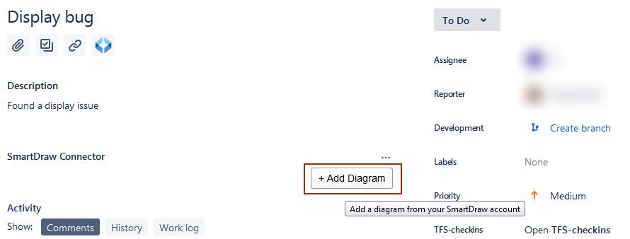 Launch SmartDraw by clicking add diagram