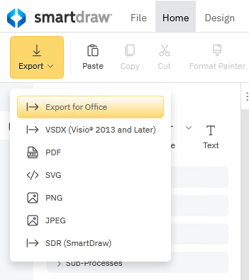 Export your flowchart to Office