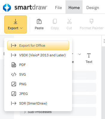Export diagrams to Office