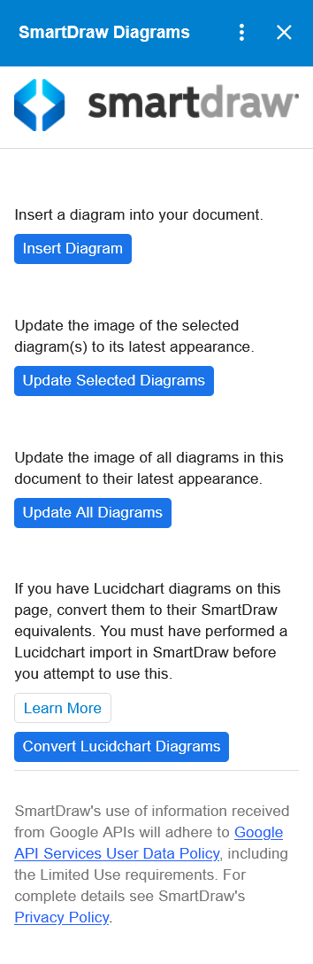 Launch SmartDraw from the sidebar