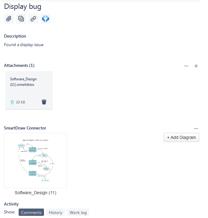 SmartDraw diagram attached to Jira issue