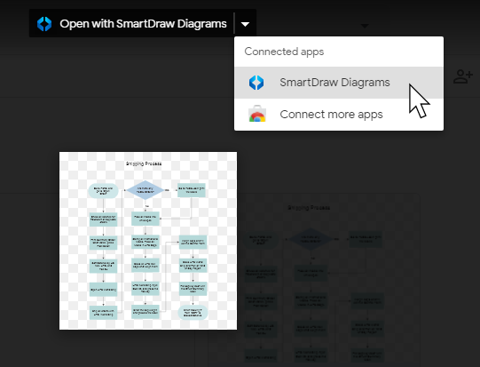 Open a diagram from Google Drive