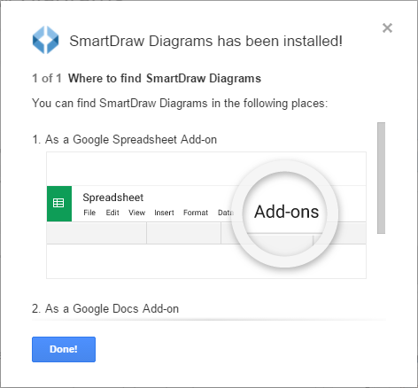 SmartDraw Add-On installed