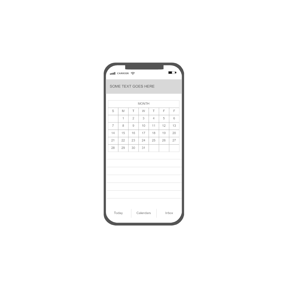 Example Image: iOS - Calendar