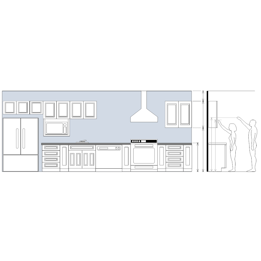 Kitchen Elevation Plan   Kitchen Elevation Plan 