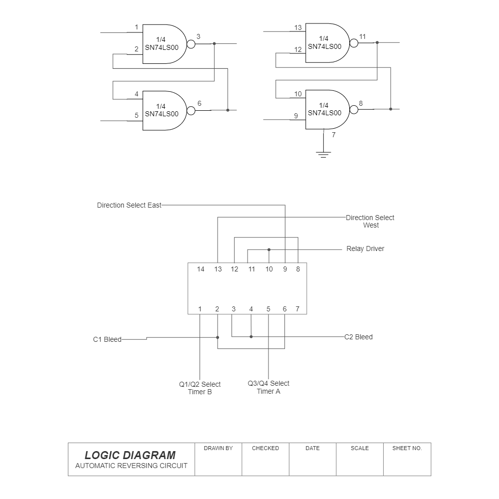 Logic Diagram Auto Reversing Circuit