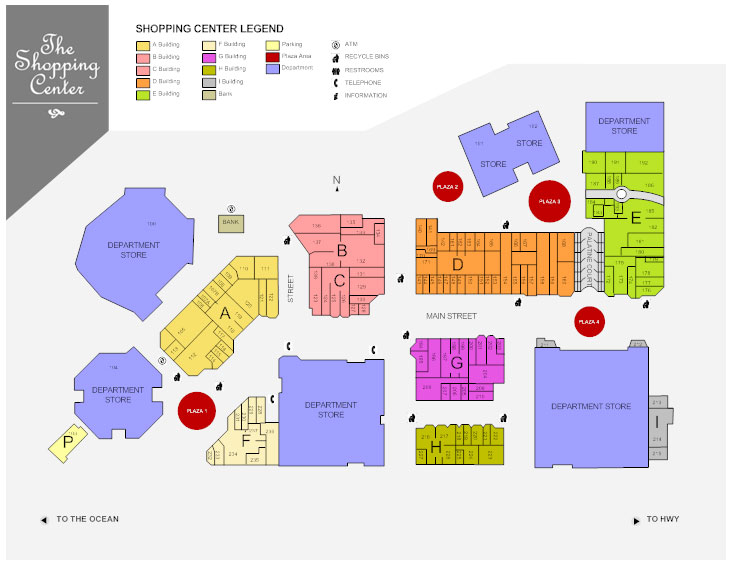 Shopping center map