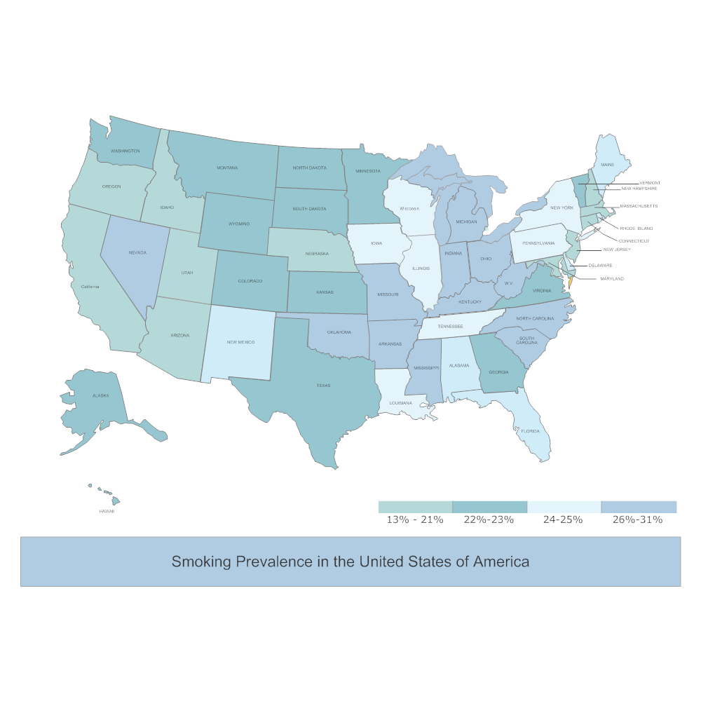 Example Image: Smoking in the USA Map