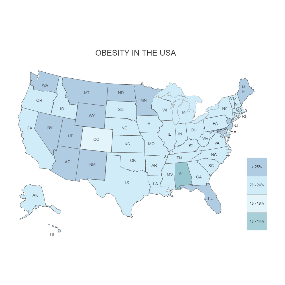 Example Image: USA Obesity Map